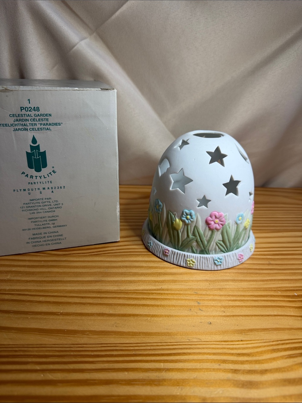PartyLite Celestial Garden Tealight Candle Holder P0248 Vtg NIB
